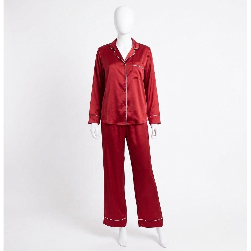 NEW ZENANA holiday pajama set in burgundy
